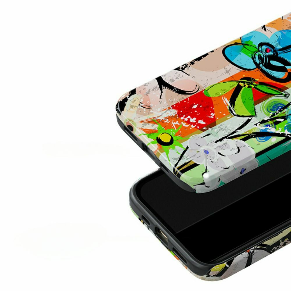 iPhone tough 15 14 13 12 art fit Phone case mobile phone accessories colorful flowers mini Clashing Colors Casenique®