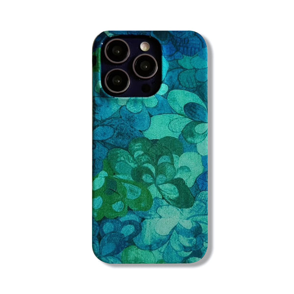 Denim Blossom | Blue Textured Fabric Flora Case