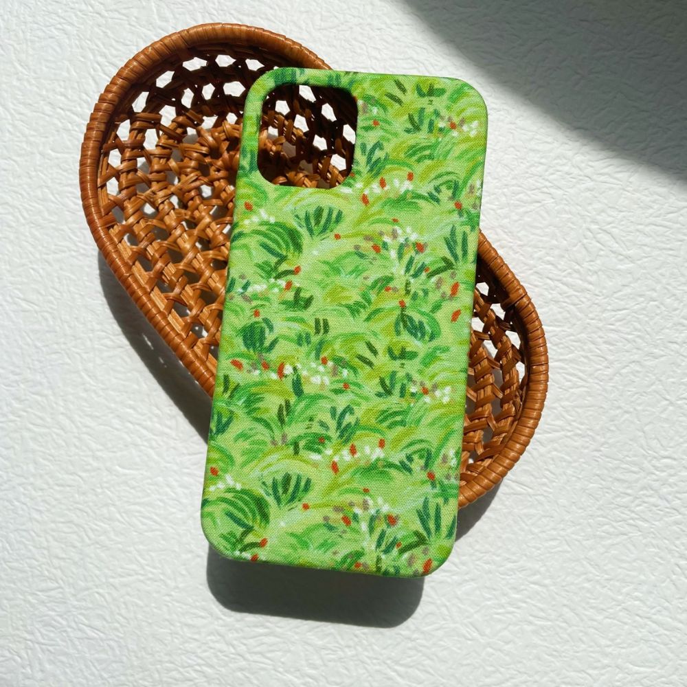 clear flower phone case Boho Blooms | Green Cloth Boho Floral Spring Case