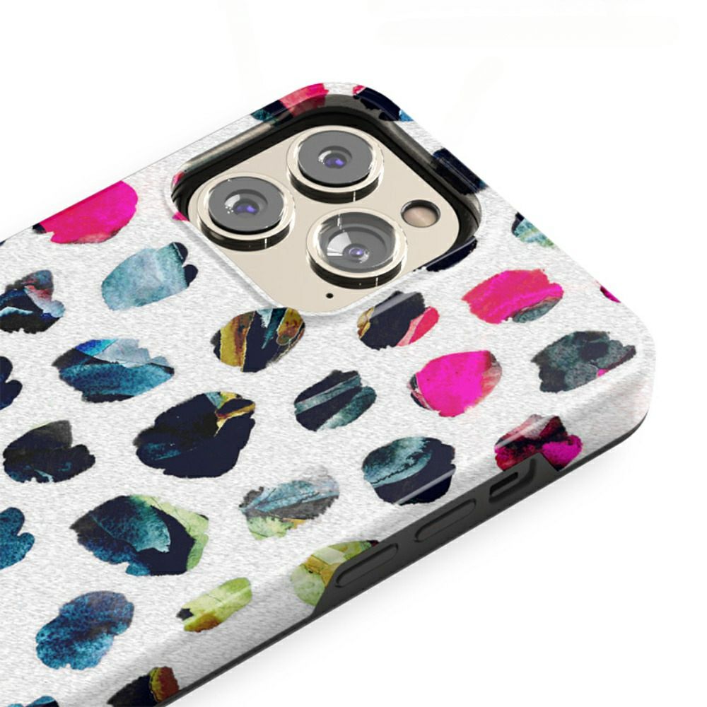 colorful apple tough iPhone 15 14 Pro Phone case 13 12 11 Pro max cuteness mini cover Painted Leopard Spots Casenique®