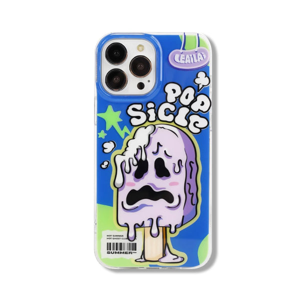 ice cream phone case Chilling Whimsy | Ice Scream Spooky Melting Ghost Case