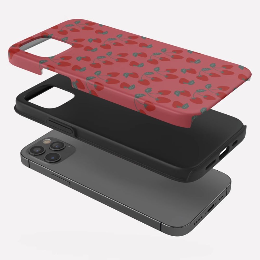 strawberry shortcake phone case Kawaii Berry Bliss | Strawberry Pastel Hippie Shockproof Case