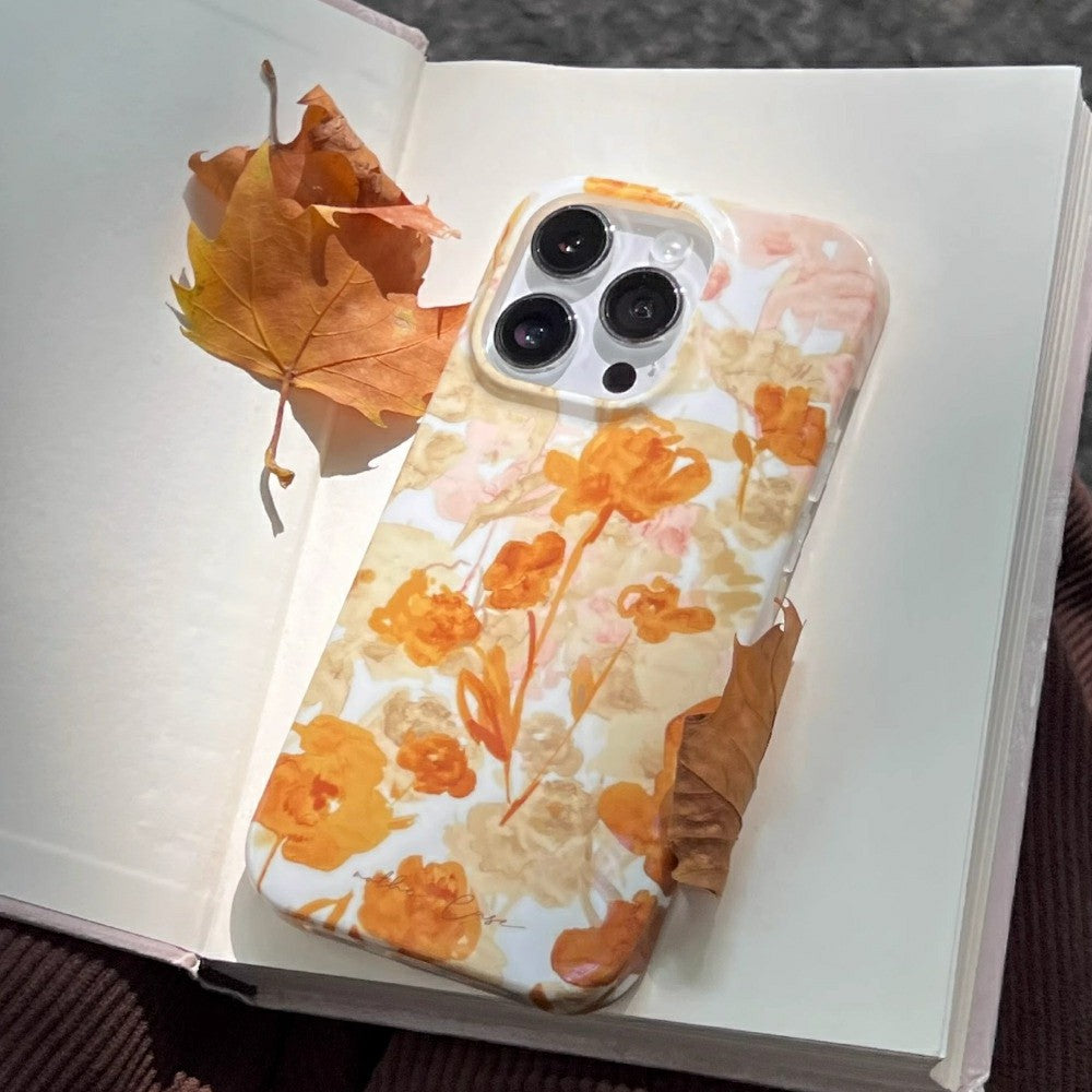Autumn girl phone case casenique Autumn Blossoms | Heartstopper Yellow Leaves Case