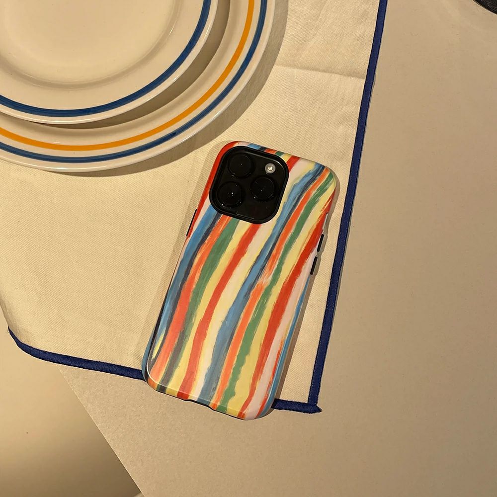 Color stripe iPhone 14 12 11 Phone case Color Stripe Casenique®