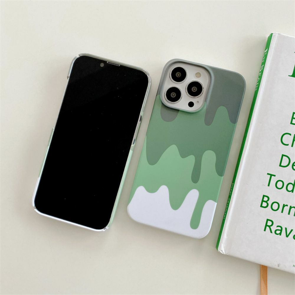 iPhone 14 Pre order apple 13 15 case cuteness 11 Pro aesthetic green Green and White Ink Casenique®