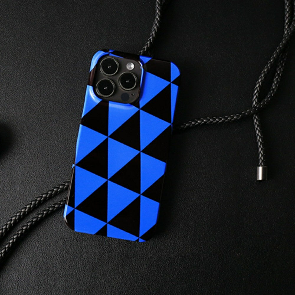 blue and black phone case Minimalist Edge | Blue Simple Modern Graphic Slim Case