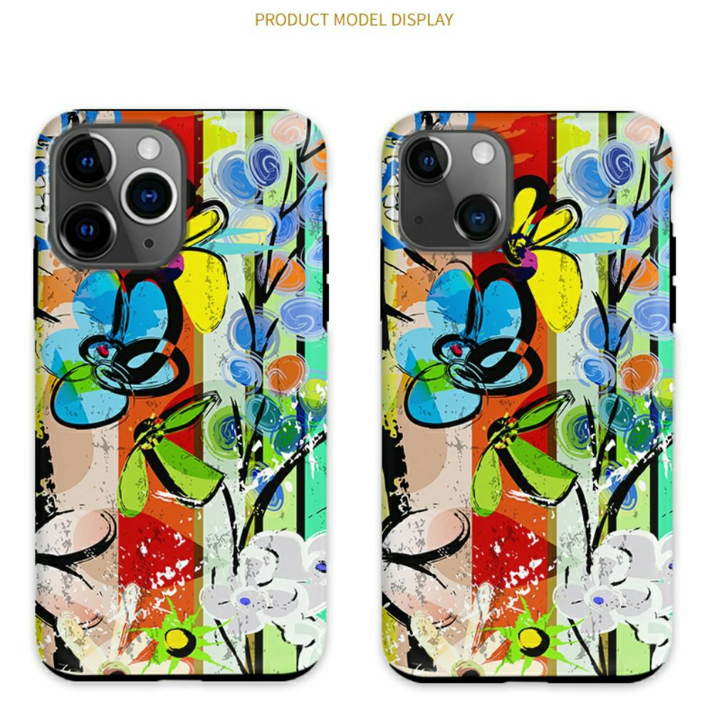iPhone tough 15 14 13 12 art fit Phone case mobile phone accessories colorful flowers mini Clashing Colors Casenique®