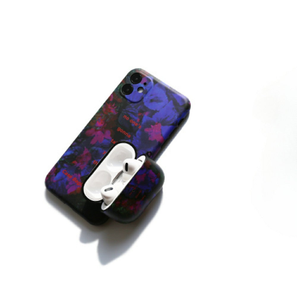 airpods marble Magsafe pro 1 2 3 sound Purple Flowers In Full Bloom Casenique®