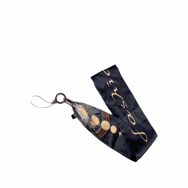 custom for id badges lanyard Black Satin Silk Casenique®