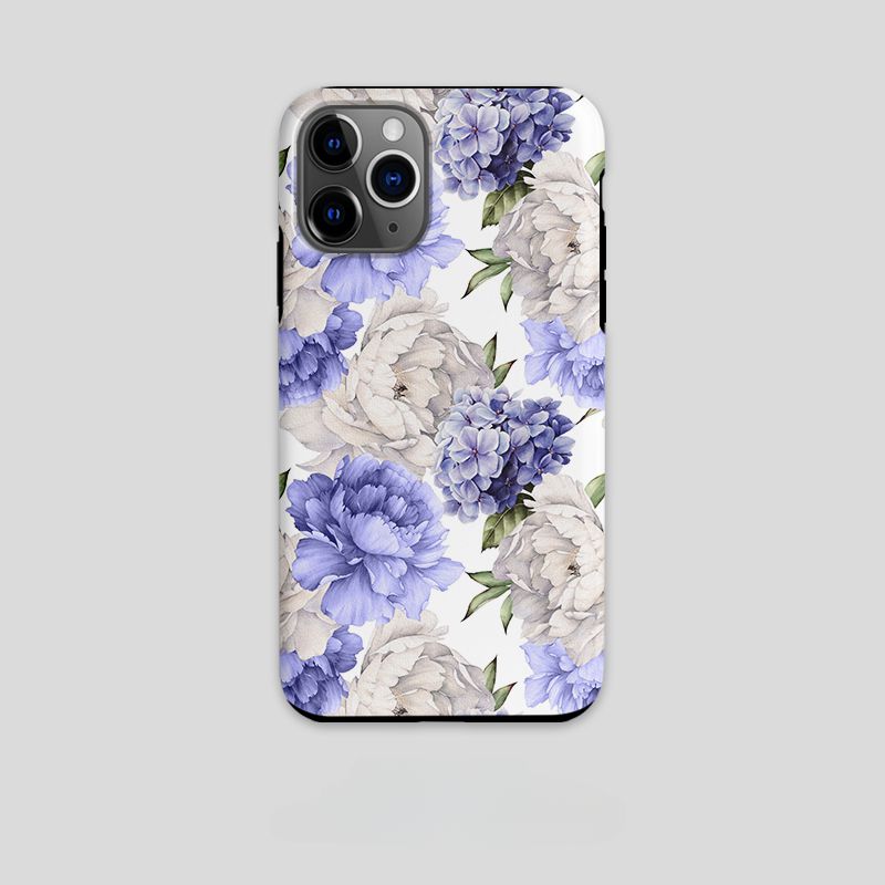 apple iPhone 15 13 11 Pro Max phone cover Pre order 12 flowers gemstone Watercolor Flowers Casenique®