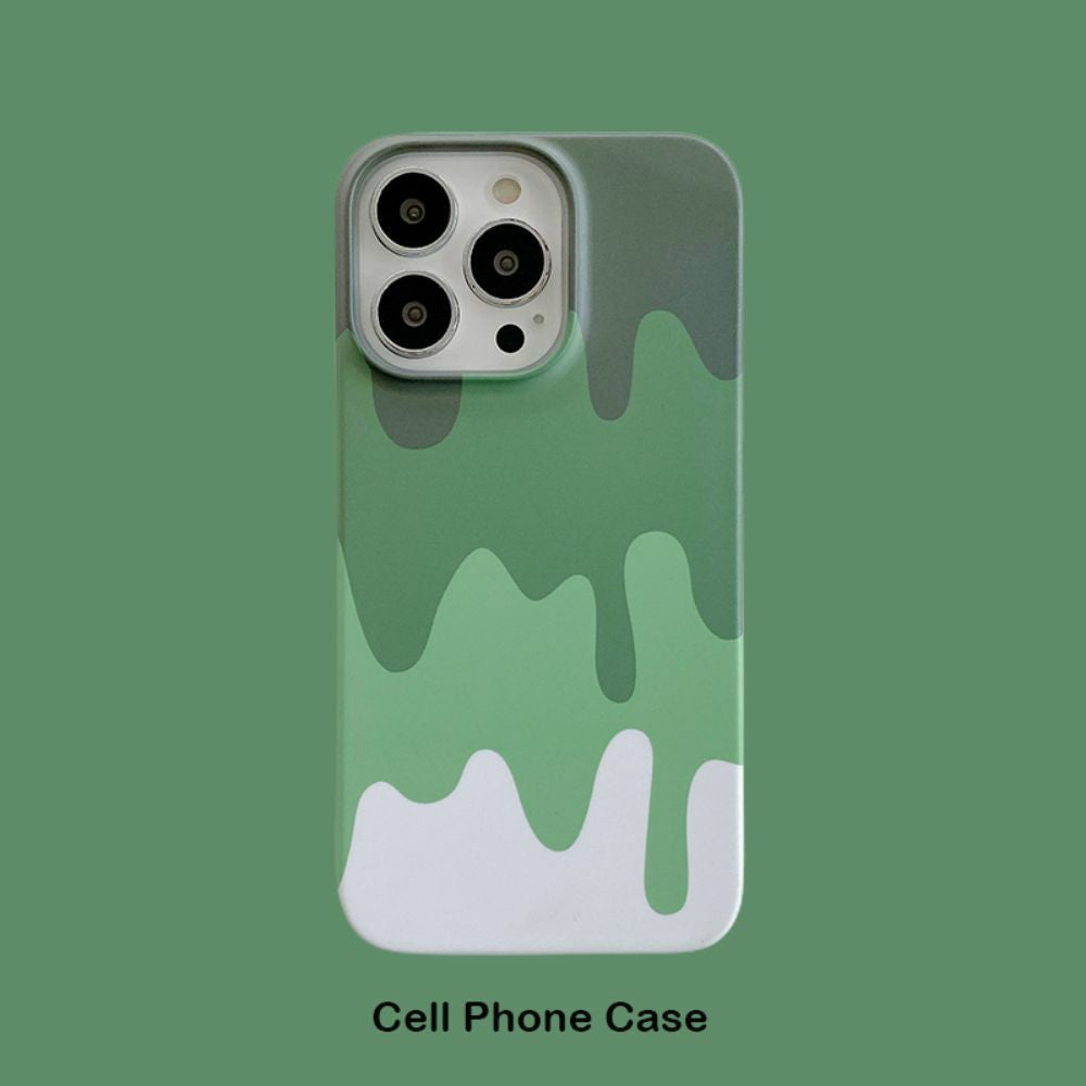iPhone 14 Pre order apple 13 15 case cuteness 11 Pro aesthetic green Green and White Ink Casenique®