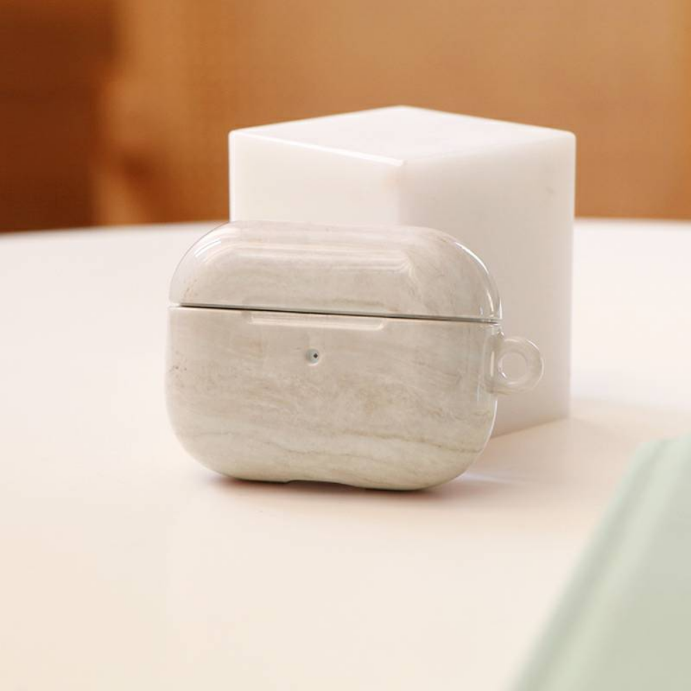 airpods case pro 1 2 3 Wireless Beige Marble Casenique®