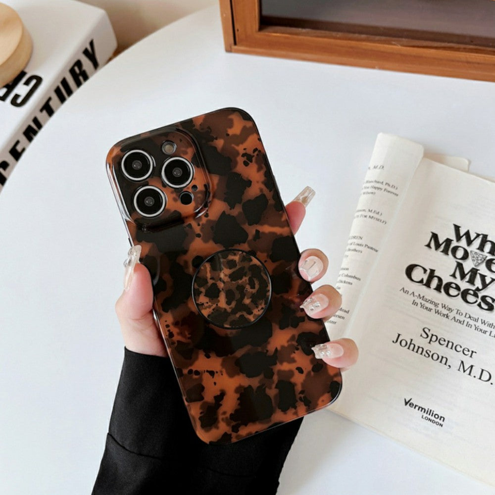 black cheetah print phone case Retro Safari | Tortoise Chic Brown Black Leopard Case