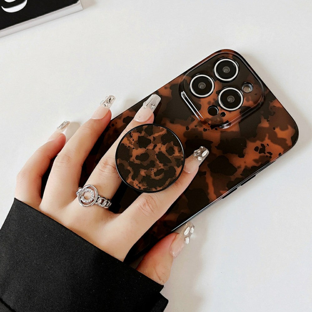 black cheetah print phone case Retro Safari | Tortoise Chic Brown Black Leopard Case
