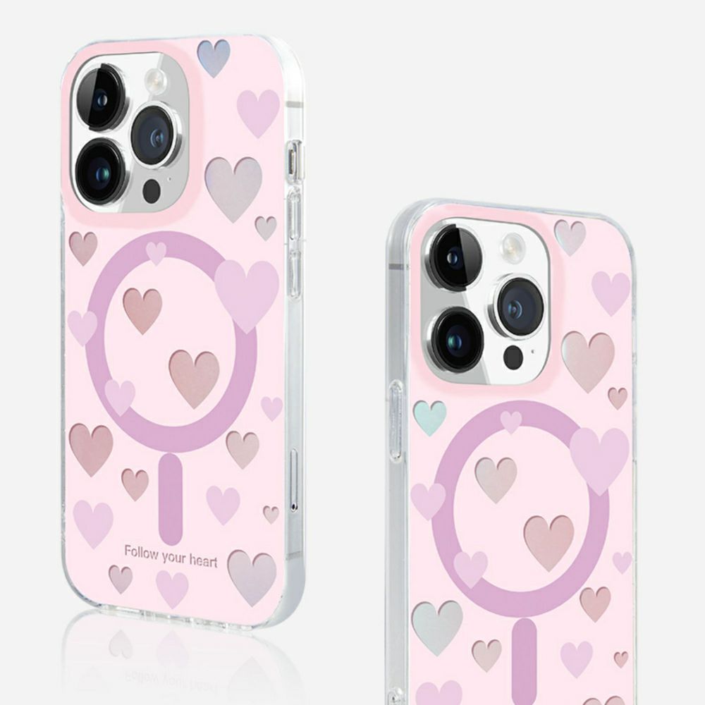 heart phone case Dazzle Color Laser Love | Magsafe Phone Case