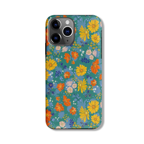 apple iPhone Dual-layer 15 11 13 Pro max visual flowers phone cover Bellis Perennis Casenique®