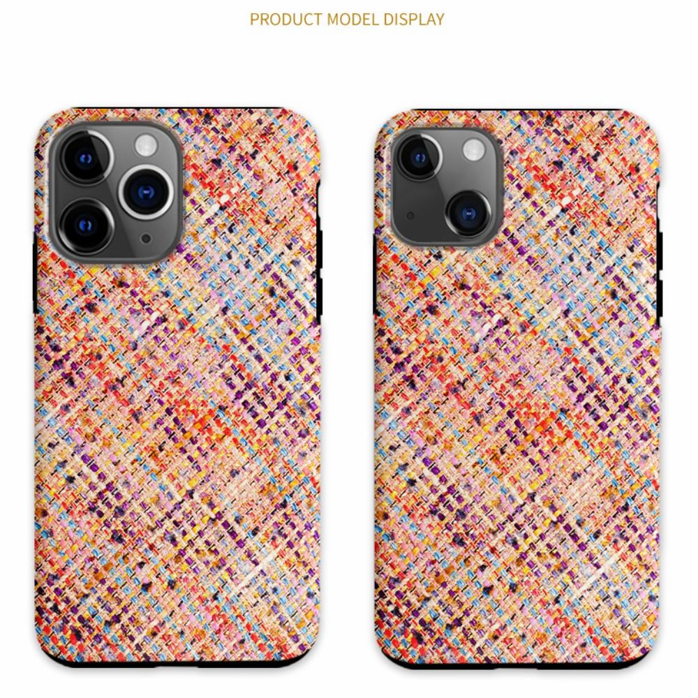 iPhone 15 Pro 11 apple 13 14 Phone case digital art max phonecase cover Dual-layer Retro Knitted Wool Casenique®
