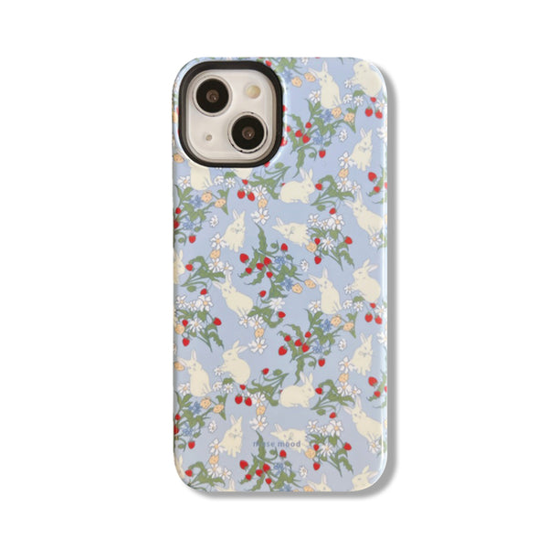 aesthetic iPhone case apple 15 14 13 12 11 Pro max Wireless 5G Rabbits and Flowers Casenique®