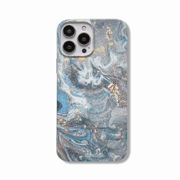 marble phone case Azure Dreams | Blue Marble Trippy Slim Aesthetic Case
