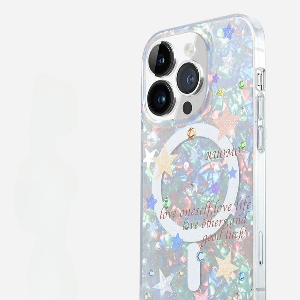 Glitter phone cases Colored Stars | Magsafe Phone Case