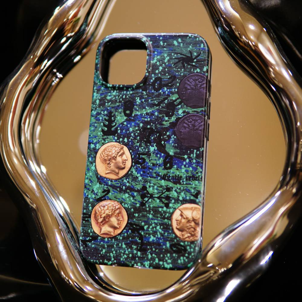 phone cases greece Mystic Emerald | Vintage Green Marble Holographic Case
