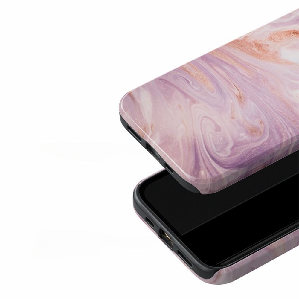 purple phone cases casenique Royal Radiance | Marble Gold Purple Sparkle Glitter Case