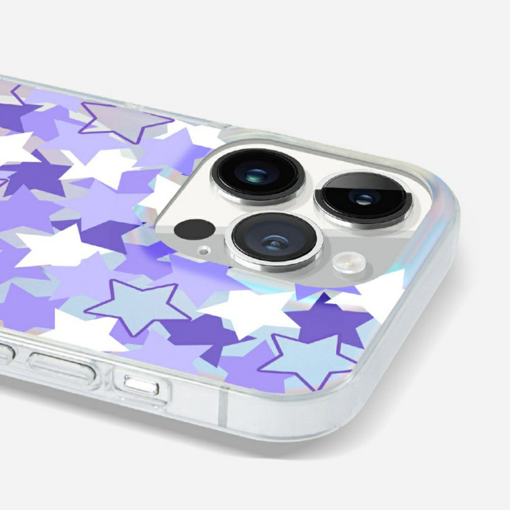 iphone 14 pro case purple Laser Stars | Magsafe Phone Case