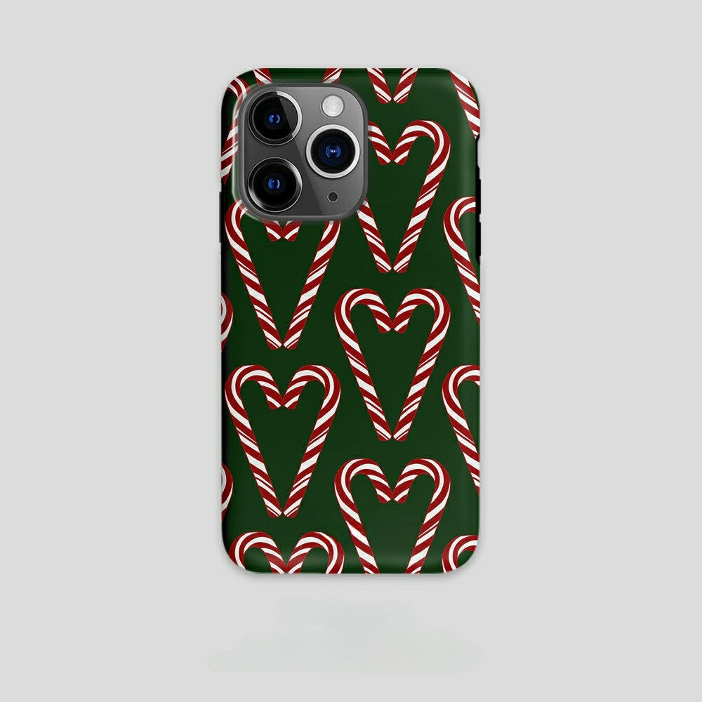 green christmas iphone 14 case Merry Mint | Candy Canes Christmas Green Holiday Case