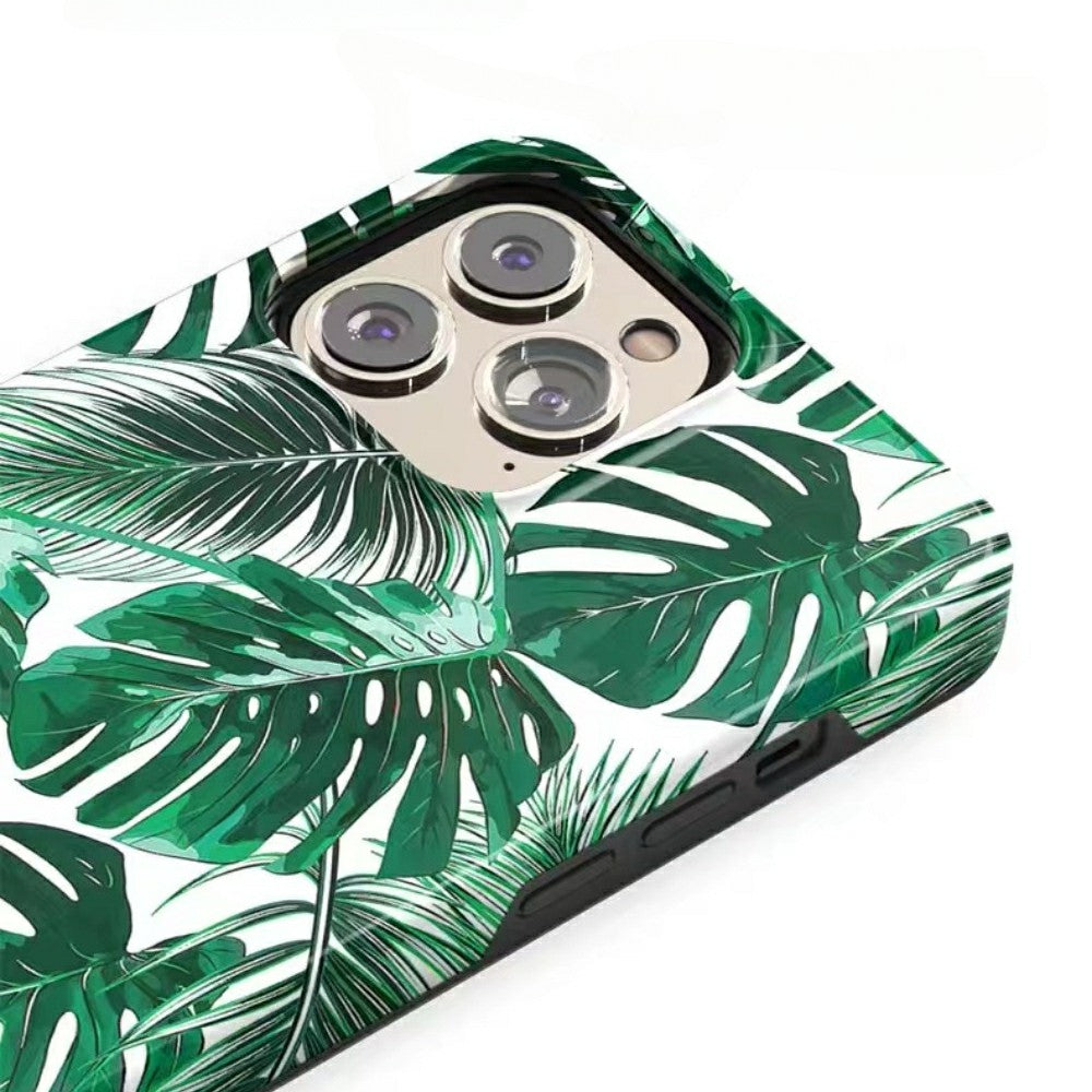 luxury phone case Tropical Oasis | Palm Tree Green Floral Summer Case