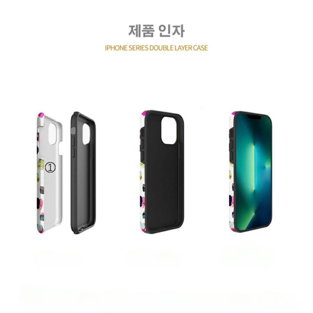 colorful apple tough iPhone 15 14 Pro Phone case 13 12 11 Pro max cuteness mini cover Painted Leopard Spots Casenique®