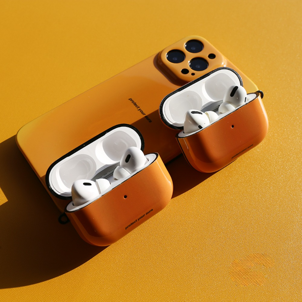 airpods mobile Phone accessories pro 1 2 3 sound orange Wireless fit Orange Case Casenique®