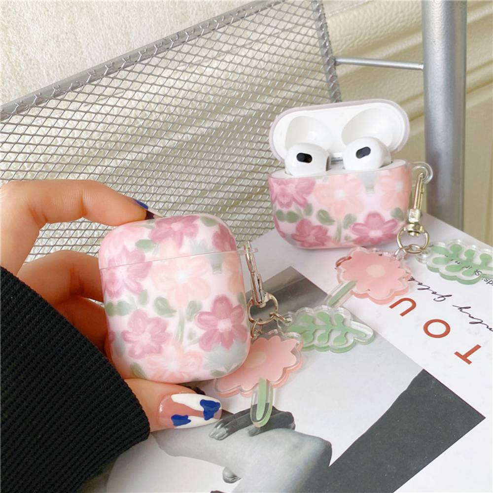 airpods mobile Phone accessories pro 1 2 3 cuteness flowers Wireless fit Oil Painting Flowers Casenique®