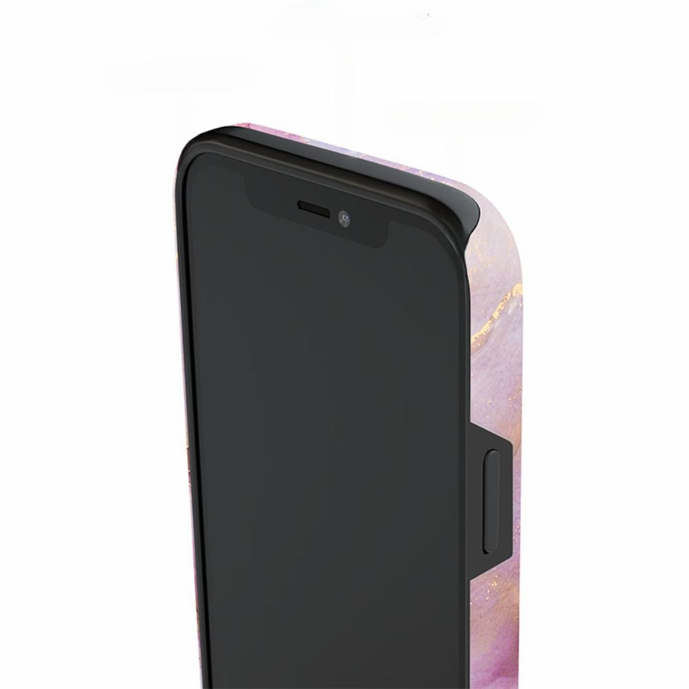 light purple phone case Royal Radiance | Purple Gold Sparkle Glitter Marble Bumper Case
