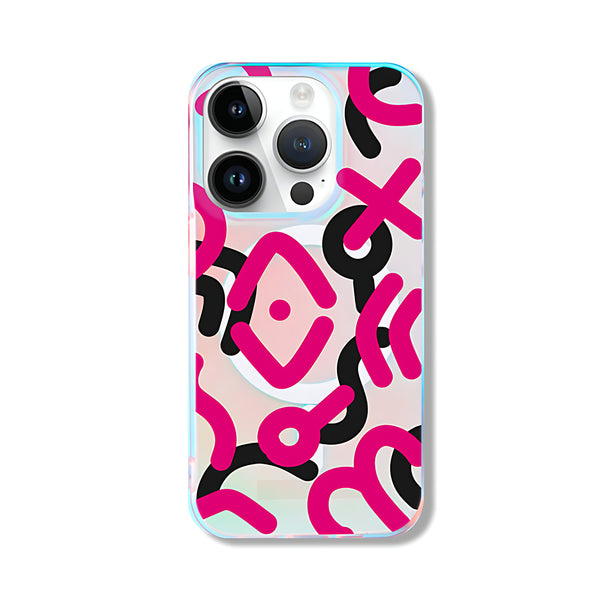 Groovy Hues | MagSafe Pink Disco Silicone Case
