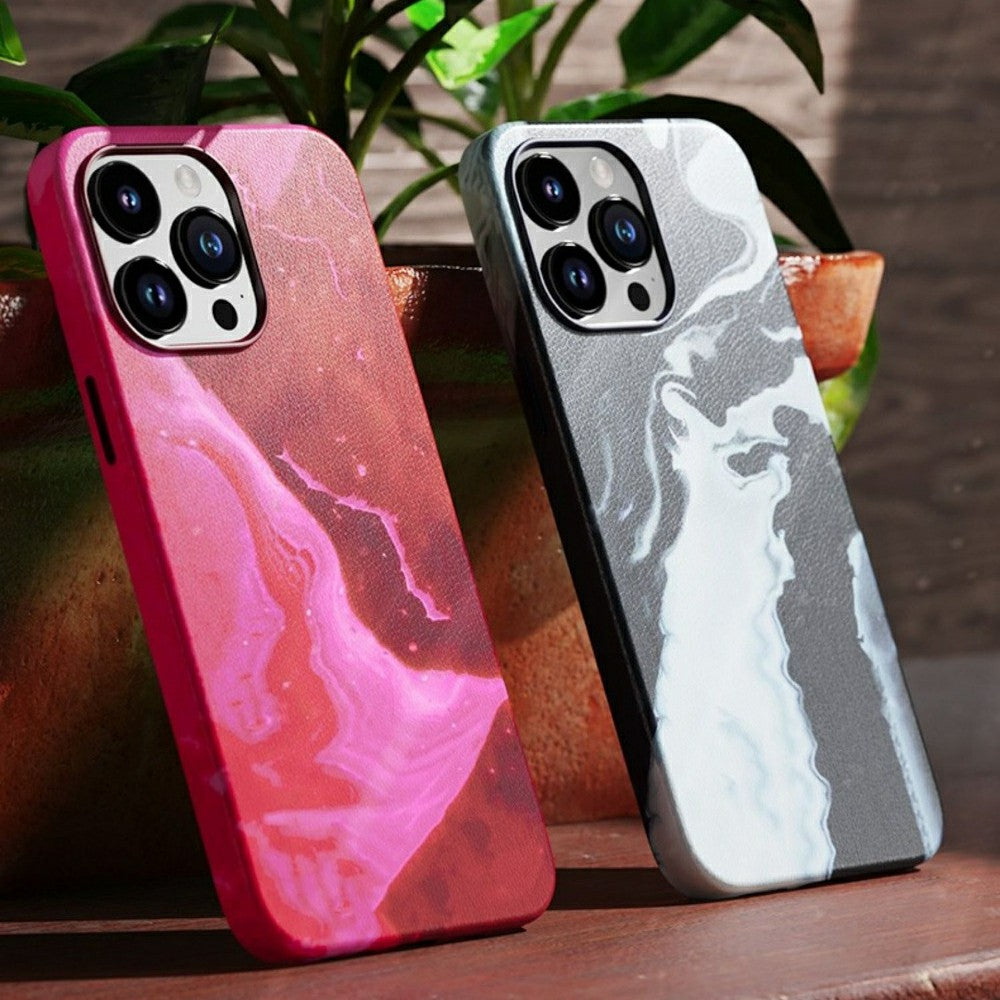 marble phone cases Marble Artistry | Leather MagSafe Case